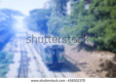 Blurred images for abstract backgrounds and can illustrate articles of Train and transportation of Myanmar