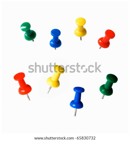 Colored Thumbtacks to remember things to do Royalty-Free Stock Photo #65830732