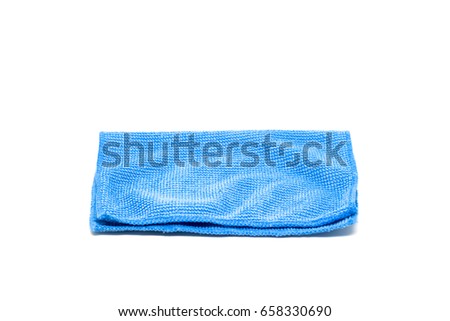 Blue handkerchief isolated on white background Royalty-Free Stock Photo #658330690