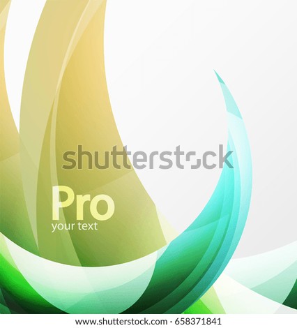 Futuristic hi-tech glass wave abstract background. Color curvy line with glossy effect. Vector illustration