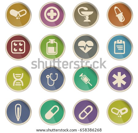 medical vector icons for user interface design