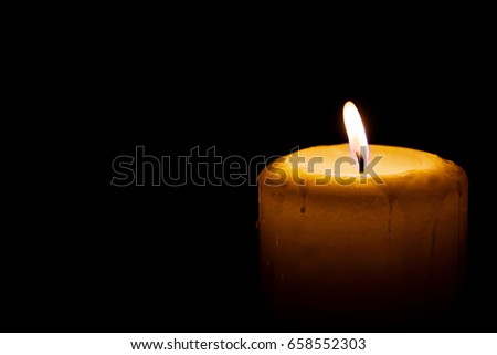 Candle lights at night