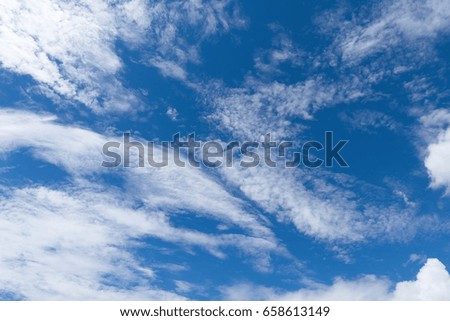 Beautiful sky with white clouds
