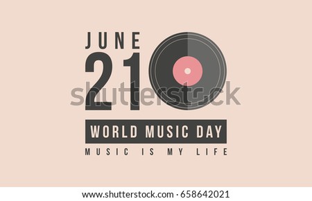 Collection stock world music day vector art