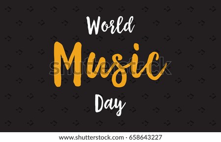 Background of world music day vector flat