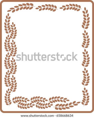 Frame of leaf card. Fashion graphic background design. 