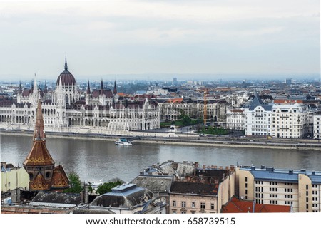 View of Budapest city and Danube river, Hungary

