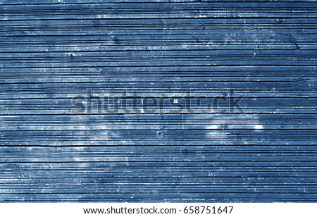 Grungy weathered blue color wood wall. Abstract background and texture for design
