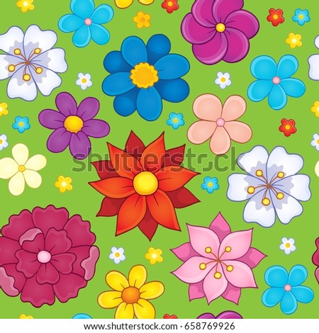 Seamless background flower theme 5 - eps10 vector illustration.