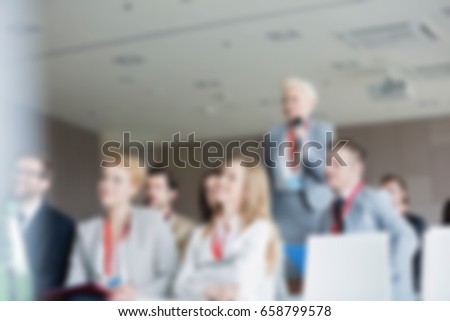 Blurred Business Convention Conference Background Concept