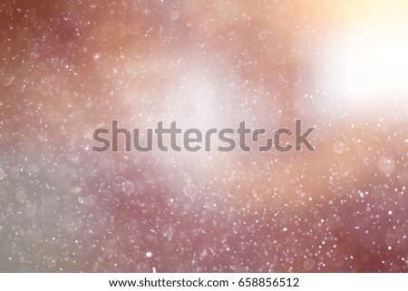 Snowfall texture of snowflakes on blurry background design weather