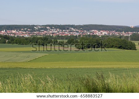 Schwandorf in bavaria, picture taken a little Mountain next to Goegglbach