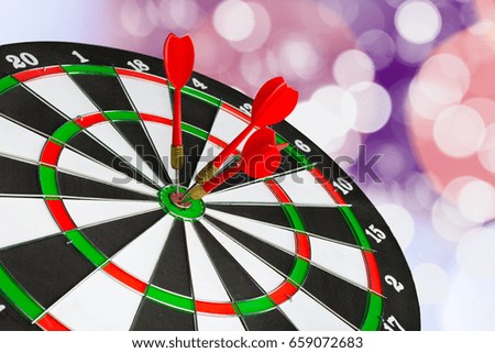 Success hitting target, aim goal achievement concept