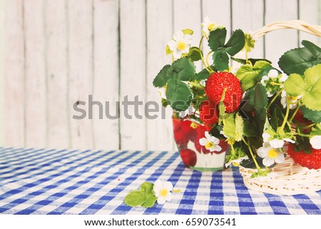 photo of Strawberry bushes and Fresh strawberry homemade jam