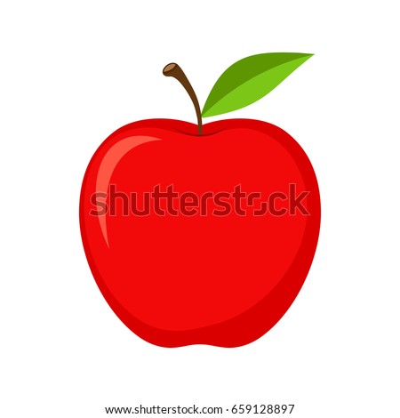 Vector red apple icon Royalty-Free Stock Photo #659128897
