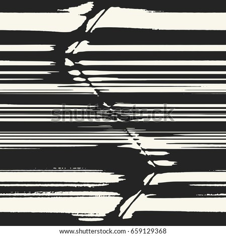 Abstract distorted striped graphic motif. Seamless pattern.