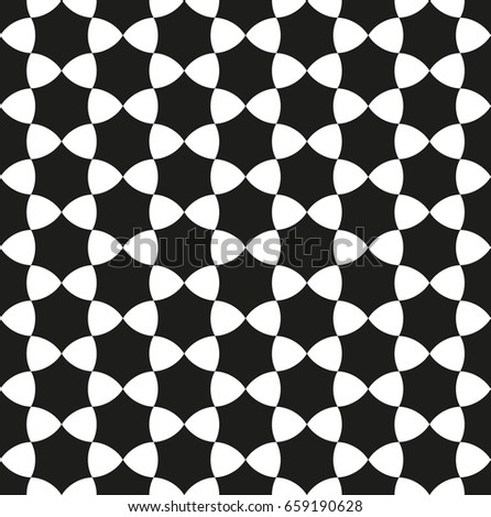 Seamless black - white geometric pattern