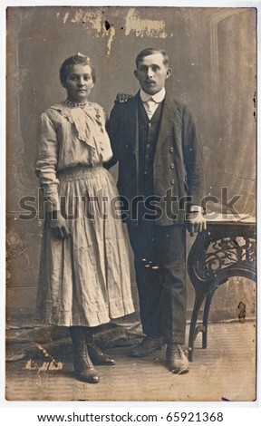 young couple - 1923, slovakia
