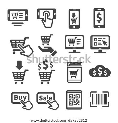 on line shopping,e-commerce icon Royalty-Free Stock Photo #659252812