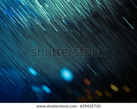 artificial star in rainy day