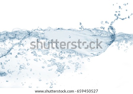 Water splash ,water splash isolated on white  background, water