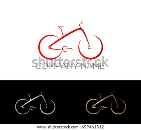 bicycle logo vector icon 
