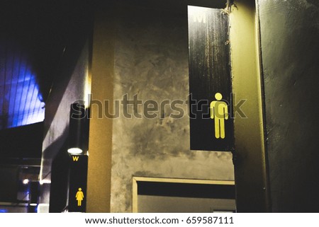 Man-Woman Toilet Label
