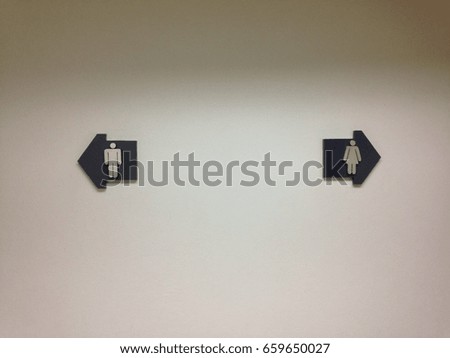 Men and women restroom sign