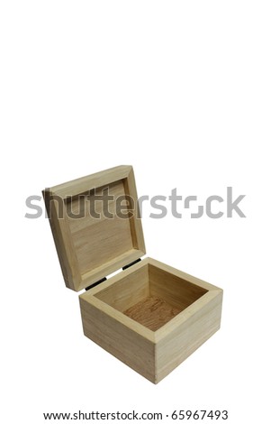 wood box on white background