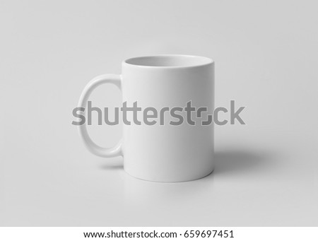 Template of a white mug Royalty-Free Stock Photo #659697451