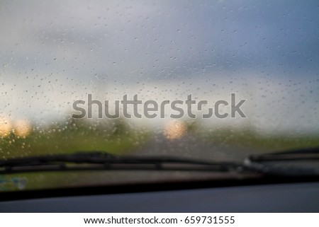 Ran on the windscreen of a car