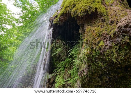 Waterfall in Wutach Gorge in Black Forrest Germany