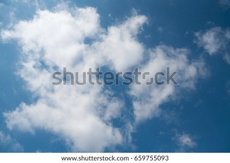 Blue sky with white clouds background texture