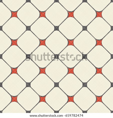 Seamless grid pattern in retro colors. Endless geometric pattern can be used for ceramic tile, wallpaper, linoleum, textile, wrapping paper, web page background. Vector