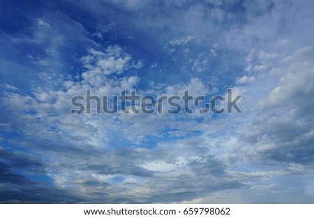 Bright sky with clouds in summer