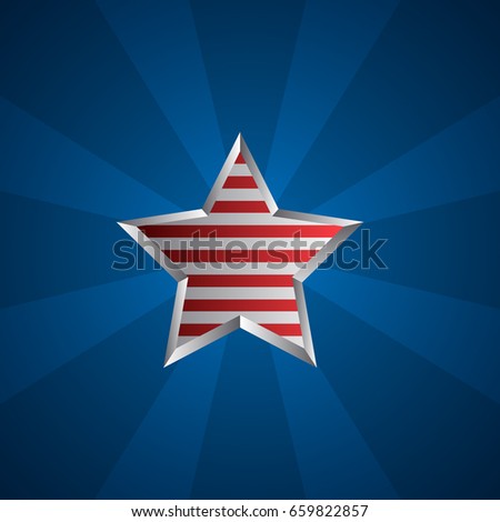 Happy American Independence Day graphic design, Vector illustration