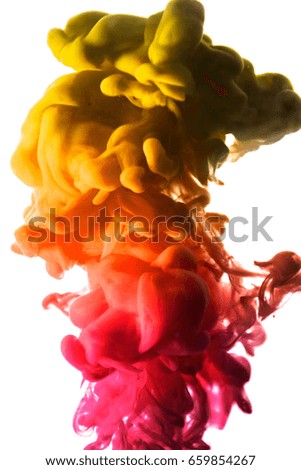 The colorful dye in the water. Abstract. background. Wallpaper. Concept art
