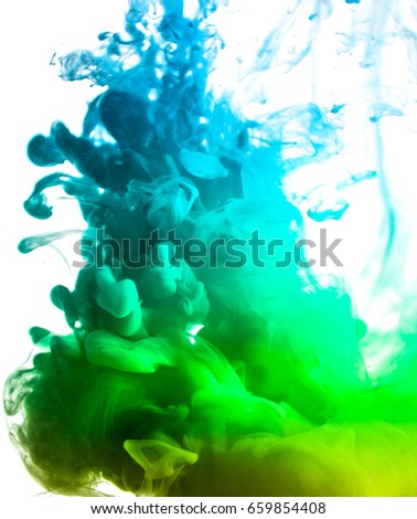 The colorful dye in the water. Abstract. background. Wallpaper. Concept art