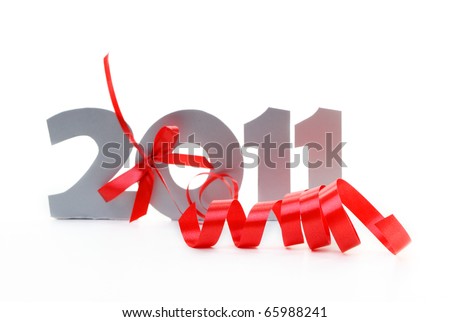 New year 2011 isolated on white background