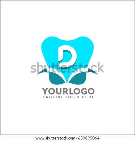 Tooth icon letter m logo design. Dental vector illustration. Letter D