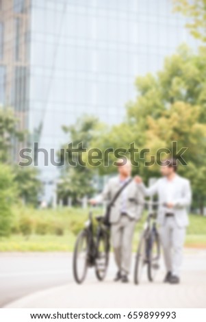 Blurred Business Background Concept: Lifestyle After Hours Relaxing