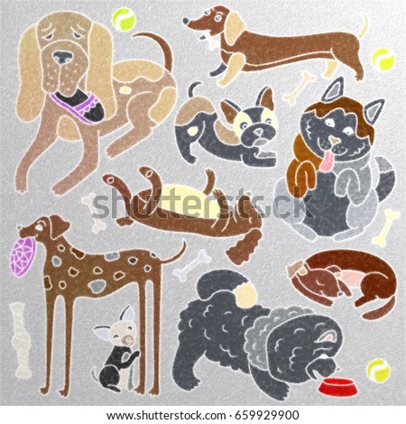 dogs illustrations