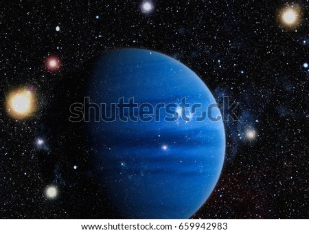 Universe filled with stars, nebula and galaxy - Elements of this Image Furnished by NASA