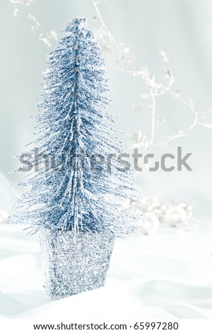 Holiday series:  Christmas decorated  fir and ball