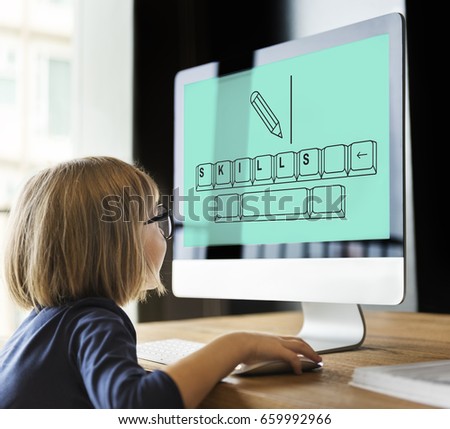 Illustration of insight education keyboard typing