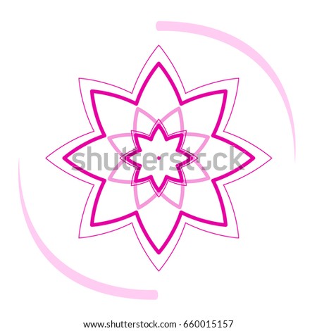 Isolated lotus icon on a white background, Vector illustration