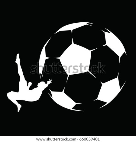  Soccer player ball with ball, flat style 