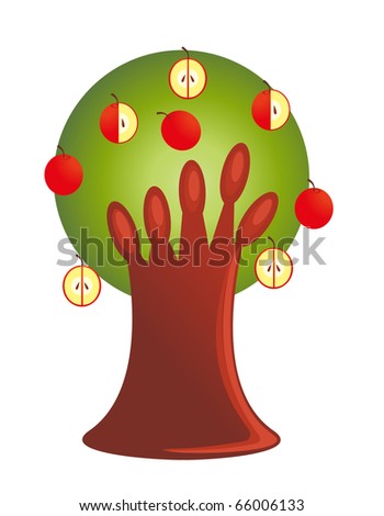 The Fruit tree. Isolated