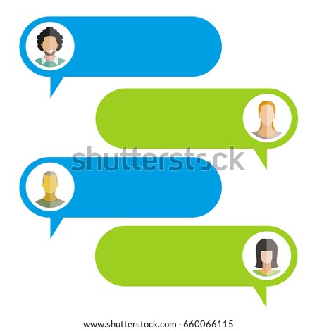 chat bubble, chat dialog on white background