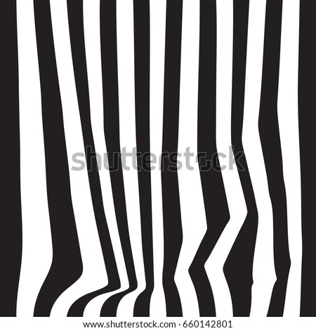 Striped seamless abstract background. black and white zebra print. illustration.